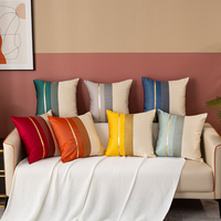 Housse de coussin carrée tissée de luxe 100 % polyester, amovible, avec logo personnalisé pour la maison, le bureau, le canapé, la voiture