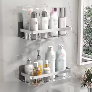 Estante <span class=keywords><strong>de</strong></span> almacenamiento <span class=keywords><strong>de</strong></span> estante <span class=keywords><strong>de</strong></span> esquina <span class=keywords><strong>de</strong></span> aluminio para baño montado en la pared moderno <span class=keywords><strong>de</strong></span> uso múltiple duradero - Product Image 1