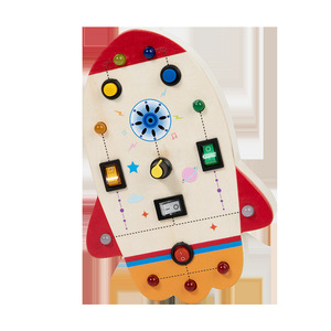 Mới nhất Montessori động vật <span class=keywords><strong>LED</strong></span> ánh sáng bận rộn Board chuyển đổi đồ chơi với các nút để đẩy giáo dục đồ chơi bằng gỗ cho trẻ em - Product Image 5