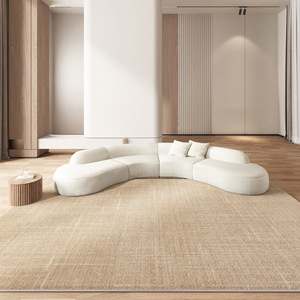 2024 nueva alfombra minimalista de crema sólida de pelo largo para dormitorio y sala de estar, manta de noche, alfombrilla para el suelo, alfombras y juegos de área al por mayor - Product Image 2