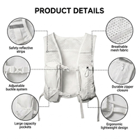Gilet de course personnalisable, réfléchissant, pour femmes, avec hydratation, léger, en maille, pour le jogging et le téléphone