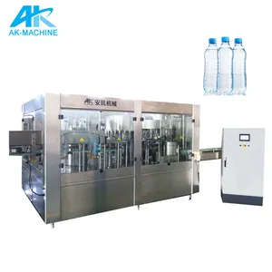 Máquina de llenado de agua 2000BPH, para botellas de mascotas, línea de producción, 400-600ML