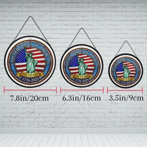 Colgante de Vitral con Diseño de la Estatua de la Libertad, Celebración del 250 Aniversario de Estados Unidos 1776-2025 - Product Image 5