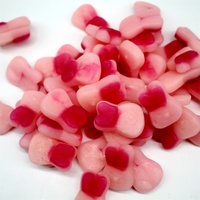 Groothandel Bulk Konijn Roze Gummy Candy Halal Zacht Fruit Gearomatiseerd Verpakt In Flessen