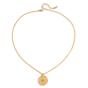 สร้อยคอจี้รูปเหรียญกลมสแตนเลสสตีลเคลือบทอง 18K ของขวัญเครื่องประดับ - Product Image 5