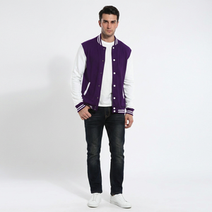 Best Hot Sale Custom Lettermen Knitted <b>Jacket</b> Winter Wear Unisex Regular Sleeves High Quality 100% Cotton Coated Stand Front - Product Image 1