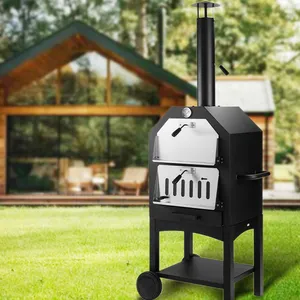 Amazon Hot Sale Pizza Oven With Trolley For Backyard And Outdoor Kitchen
