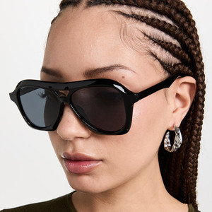Lunettes de soleil vintage 2026 à double pont avec logo personnalisé, motif léopard, protection UV400, monture carrée plate pour hommes et femmes - Product Image 2