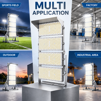 Projecteur LED pour stade 2000W IP67 Garantie 3 ans Angle de faisceau 120° 50000 heures Résistant aux intempéries Extrême Résistance aux intempéries pour terrains de sport Alliage d'aluminium