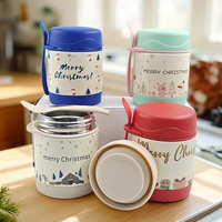 Bocal alimentaire isotherme en acier inoxydable durable pour enfants, récipient à soupe chaude à double paroi, boîte à lunch avec cuillère pour le camping et les voyages