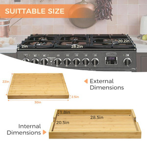 Cubiertas superiores de <span class=keywords><strong>madera</strong></span> de bambú multiusos Extra grande de alta calidad, cubierta de estufa de tablero de fideos, tabla de cortar de <span class=keywords><strong>madera</strong></span> - Product Image 2