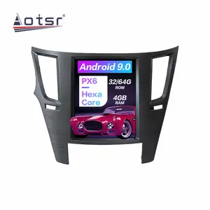 Android auto dvd player für Subaru Legacy Outback 2009-2014 jahr tesla bildschirm stil vertikale bildschirm quad core 128G
