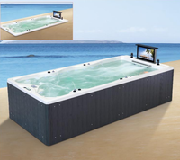 Piscina de Hidromasaje Grande para Exteriores, para 3-6 Adultos, Bañera de Hidromasaje