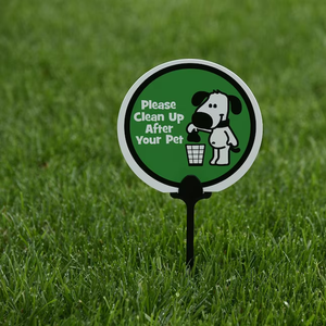 Lot de 3 panneaux « Ramassez votre chien après » - Impression recto 8x12 pouces, panneaux « Pas de déjections canines » pour la cour, panneau pour animaux de compagnie en extérieur - Product Image 2