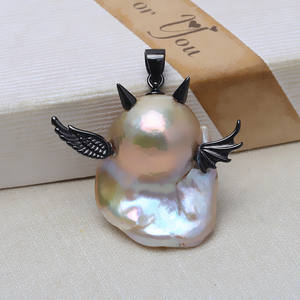 Handmade S925 Silver Baroque Piao Xiang Pendant Versatile Irregular Bead Empty <b>Tray</b> 3847 for DIY <b>Jewelry</b> Findings Components - Product Image 5