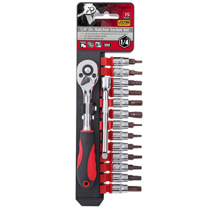 15 Pc Socket Set 1/4 In Drive <b>Torx</b> Chrome Plated For Automotive Repair - Product Image 2