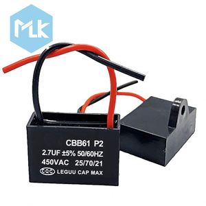 <span class=keywords><strong>Condensateur</strong></span> CBB61 2.7UF 450V 3 fils de haute qualité MLK - Product Image 1