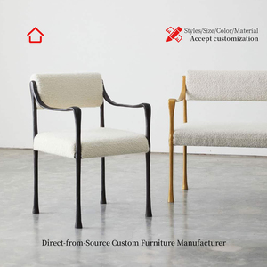<span class=keywords><strong>Taburete</strong></span> de tocador <span class=keywords><strong>minimalista</strong></span> personalizable con estructura metálica y tapizado en tela, de <span class=keywords><strong>diseño</strong></span> para clubes, villas, vestíbulos de hoteles, salas de estar y dormitorios. - Product Image 5