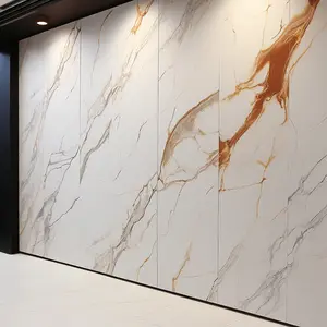 광택 SPC 바탕 화면 패널 욕실 방수 가짜 돌 대리석 판금 벽 패널 PVC 가정용