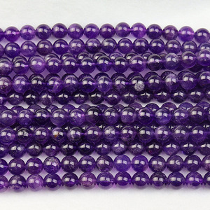 Ametista Natural de Alta Calidad Directo de Fábrica, Cuentas Sueltas de Cristal Curativo, Hilo de 4mm 6mm 8mm 10mm 12mm, Longitud 38cm 15" - Product Image 2
