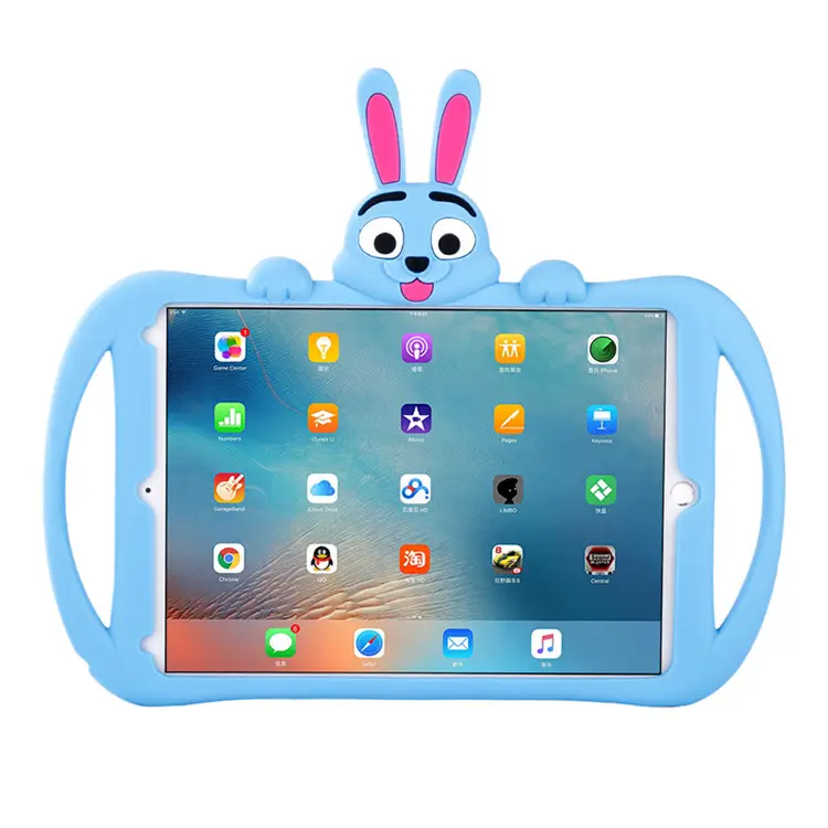 Custodia in Silicone morbido per bambini con simpatico cartone animato antiurto per iPad Mini 1 2 3