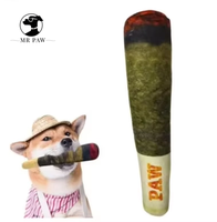 Jouet sonore interactif pour chien, auto-entretenant, en peluche verte, simulation de cigare, pour chiens élégants, vente en gros disponible