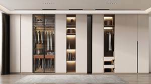 Grande armoire double autoportante moderne de luxe, ensemble complet pour chambre à coucher et salon, miroir, tiroir, porte-manteau, <span class=keywords><strong>dressing</strong></span> - Product Image 3