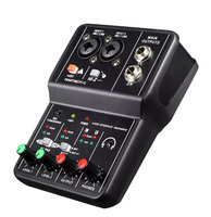 Carte son professionnelle mini-mixeur audio double canal |   Console de mixage métallique ultra-compacte, alimentée par USB, sortie analogique/numérique pour