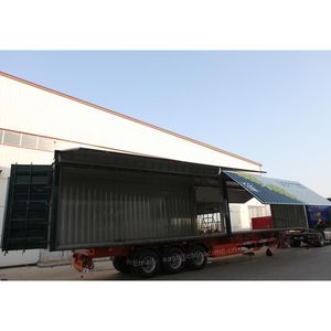 <span class=keywords><strong>Remorque</strong></span> hydraulique pour camion électrique, accessoire <span class=keywords><strong>remorque</strong></span> avec des ailes ouvertes de 12m de Long, camion à Double aile, 40 tonnes, deuxième main - Product Image 4