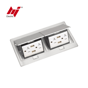 Boîte <span class=keywords><strong>de</strong></span> sol escamotable anti-effraction 20A pour comptoir <span class=keywords><strong>de</strong></span> cuisine avec prise, résistante aux chocs - Product Image 2