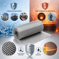Malla de Alambre Tejida de Acero Inoxidable AISI316 Resistente a la Corrosión, Tela Metálica para Ventanas, Mosquitera, Panel de Seguridad Reforzado