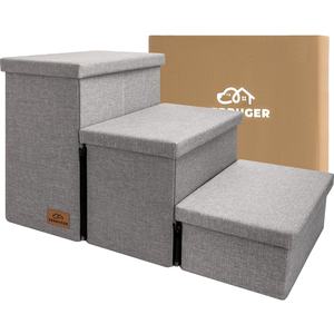 Escalones <span class=keywords><strong>para</strong></span> mascotas plegables con logotipo personalizado <span class=keywords><strong>para</strong></span> <span class=keywords><strong>perros</strong></span> pequeños y gatos con caja de almacenamiento <span class=keywords><strong>Escalera</strong></span> <span class=keywords><strong>para</strong></span> <span class=keywords><strong>perros</strong></span> de 4 niveles - Product Image 1