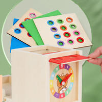 Montessori Educacion Temprana Tirando Rábano Forma Clasificador Unisex Niño Aprendizaje Juguete con Caja de Monedas Multifuncional