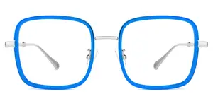 Zeelool OX845435 sıcak satış mavi ışık engelleme gözlük ince dikdörtgen Metal plastik gözlük erkekler kadınlar için