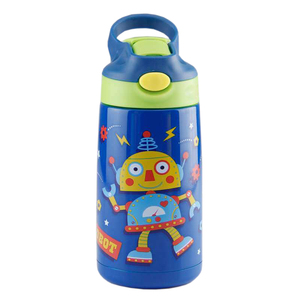 Termo de agua de acero inoxidable para niños, botella con impresión de doble pared, Logo de 400ml - Product Image 3