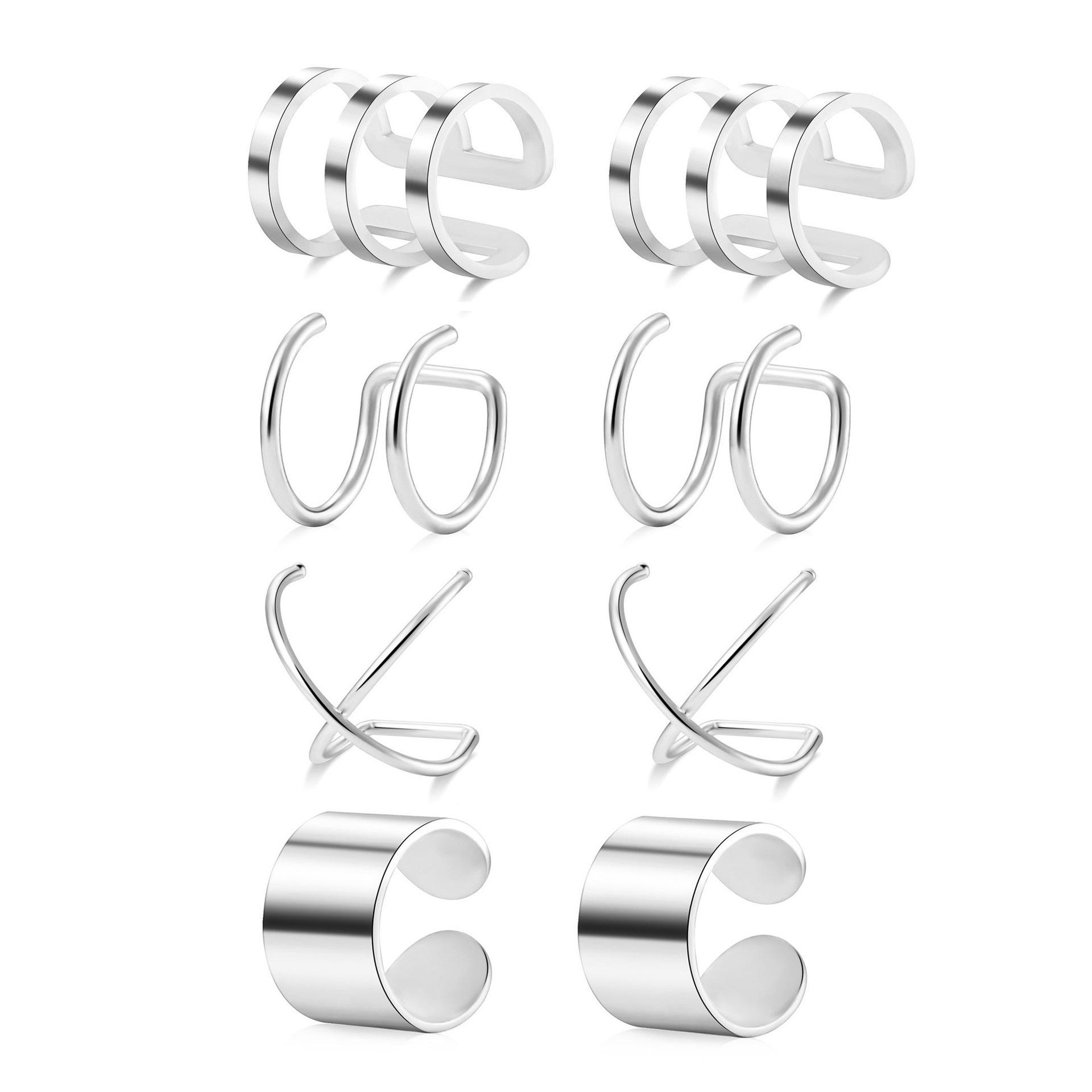 Cartilage Earrings Earrings Without Piercing Amazon Stainless