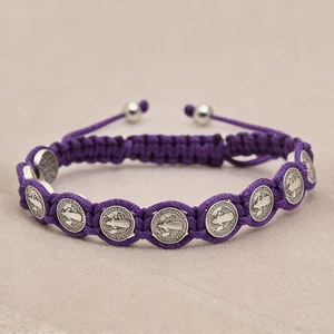 Braccialetto Rosario Intrecciato a Mano con Corda Rossa, Croce, San Benedetto, Vergine Maria e San Giuda, <span class=keywords><strong>Preghiera</strong></span> Cristiana - Product Image 3