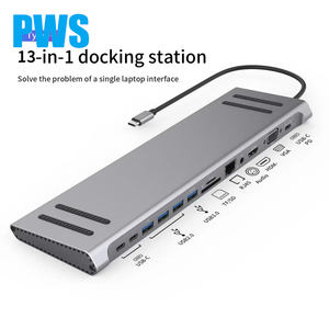 13 Trong 1 Đa Chức Năng <span class=keywords><strong>USB</strong></span> <span class=keywords><strong>Adapter</strong></span> 4 Cổng <span class=keywords><strong>USB</strong></span> 2.0 3.0 TF SD Loại C Hub Pd Nhanh Chóng Sạc Docking Station Cho MacBook Máy Tính Xách Tay - Product Image 2
