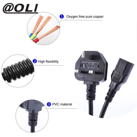 Cordon d'alimentation britannique pour ordinateur portable Iec C13 câble d'alimentation câble de prise d'alimentation meilleur prix haute qualité 3 broches électronique grand public NEMA