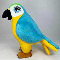 Costume de perroquet gonflable rouge pour adulte, mascotte animée gonflable, costume de perroquet gonflable agressif