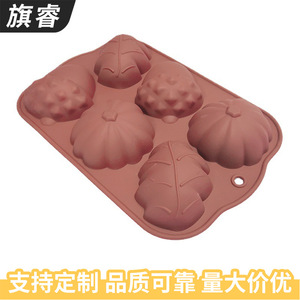 <b>Silicone</b> Fruit Shaped Cake Mold 6 Cavities Oven Safe Dishwasher Safe <b>Baking</b> Tool For Desserts And Cookies - Product Image 2