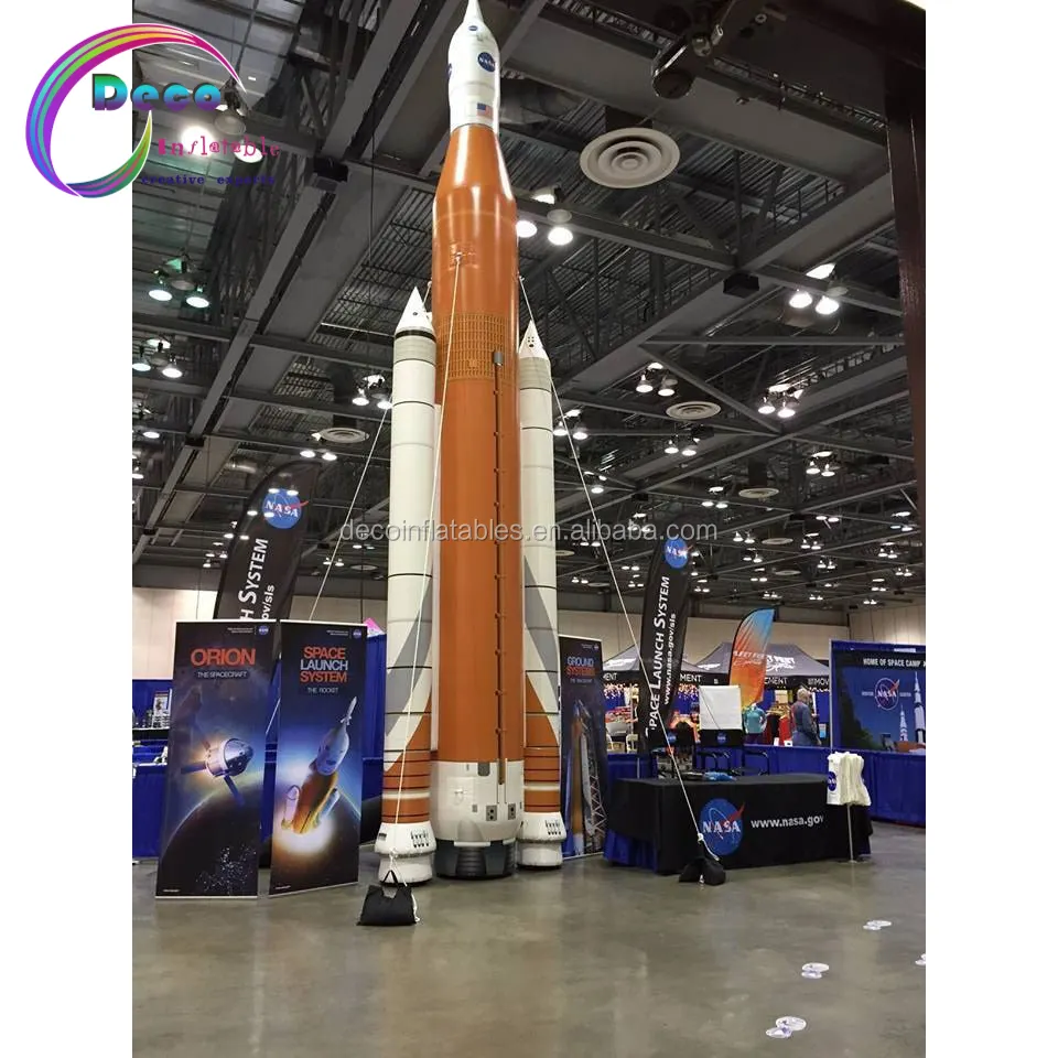 Cohete inflable de exhibición aérea, modelo de nave espacial, cohete inflable de publicidad