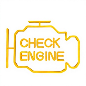 ป้ายไฟ LED รูปเครื่องยนต์อะคริลิคติดผนังสำหรับตกแต่งห้องแมนเคฟหรือโรงรถ ใช้พลังงานจาก USB (157x118 นิ้ว สีเหลือง) - Product Image 1