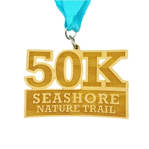 Medalla de Madera Personalizada Grabada para Deportes, Triatlón, Maratón, Carreras, Premio, Recuerdo - Product Image 6