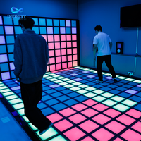 Aire de jeux intérieure pour enfants, pour team building, jeux d'évasion, salle de jeux de danse interactive et active, et jeu de grille LED au sol pour l'animation