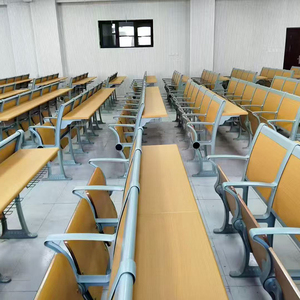 โต๊ะเรียนพับได้อลูมิเนียมอัลลอยด์สมัยใหม่สำหรับมหาวิทยาลัย พร้อมเก้าอี้นักเรียนแบบมีที่เขียนหนังสือ ชุดโต๊ะเก้าอี้สำหรับโรงเรียน - Product Image 3