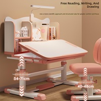 Ensemble de bureau et chaise d'étude colorés pour enfants, réglables en hauteur, pour la maison, la chambre à coucher