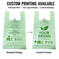 Volledig Biologisch Afbreekbare Vest Draagtas 100% Compostabel PLA PBAT Boodschappen Winkel Ecologisch Groothandel Bulk OEM