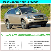 4 pièces pour Lexus RX RX300 RX330 RX350 RX400h XU30 2004~2009 Garde-boue, bavettes, protège-éclaboussures, accessoires de voiture 2005