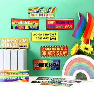 कस्टम pvc समलैंगिक प्यार मज़ेदार चुंबक बम्पर स्टिकर चुंबकीय चिह्न वाहन ट्रक चुंबक कार स्टिकर - Product Image 4